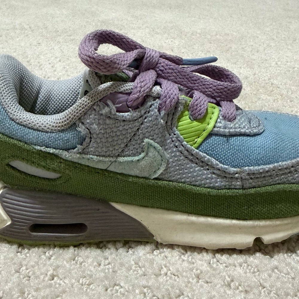 Nike Kids Sneakers in Blue, Green, and Purple